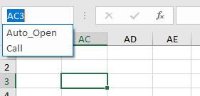 find autoOpen cell